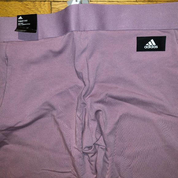 Brand New Women's Adidas Pink Performance Leggings - Picture 9 of 12